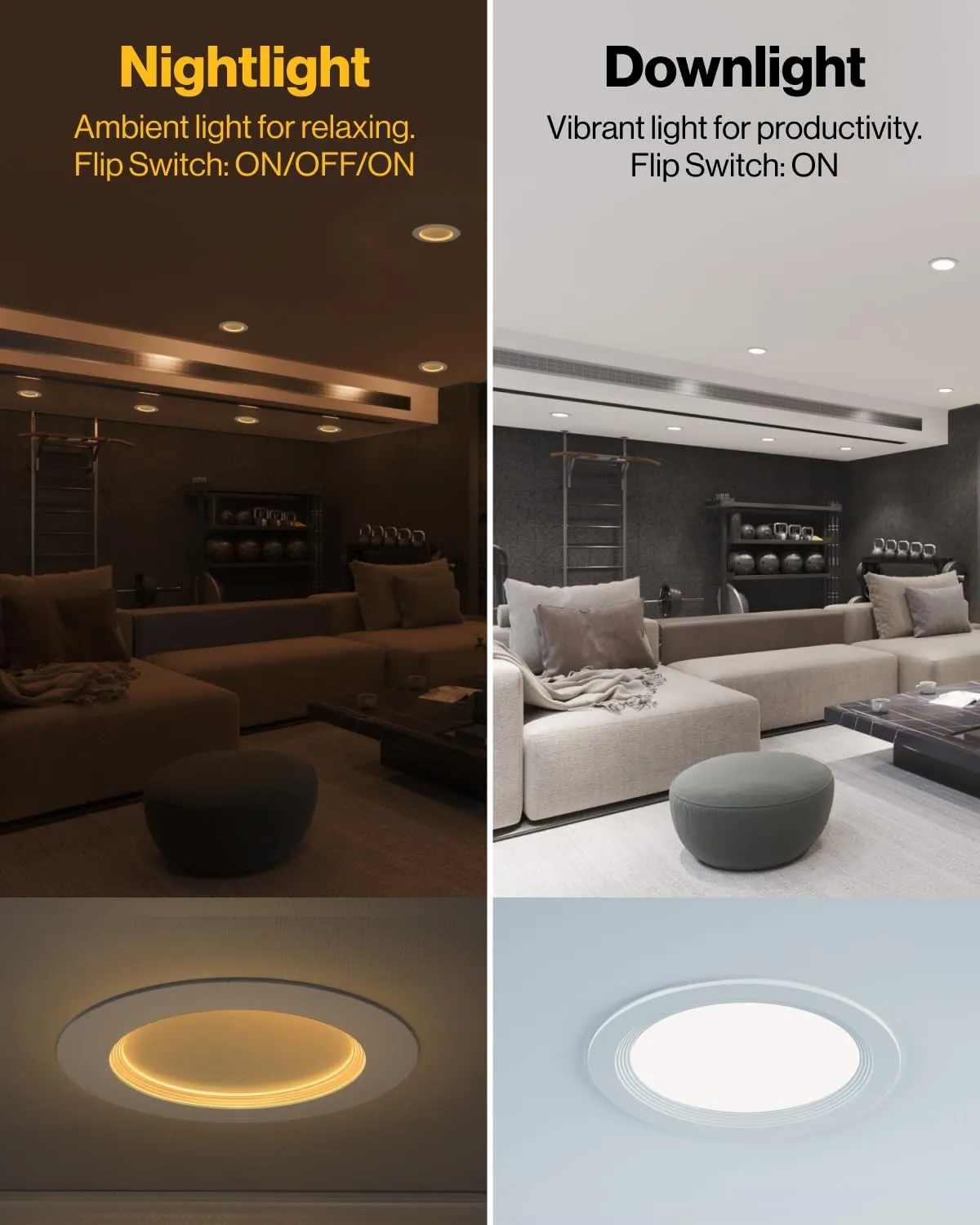 Sunco 12 Pack 6 Inch Ultra Thin LED Recessed Ceiling Lights Slim, Night Light, Baffle Trim, 2700K/3000K/4000K/5000K/6000K Selectable, Dimmable, 14W, Canless Wafer with Junction Box - ETL.