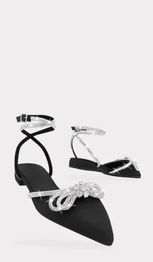 Tessa Pointed Toe Flat - Black