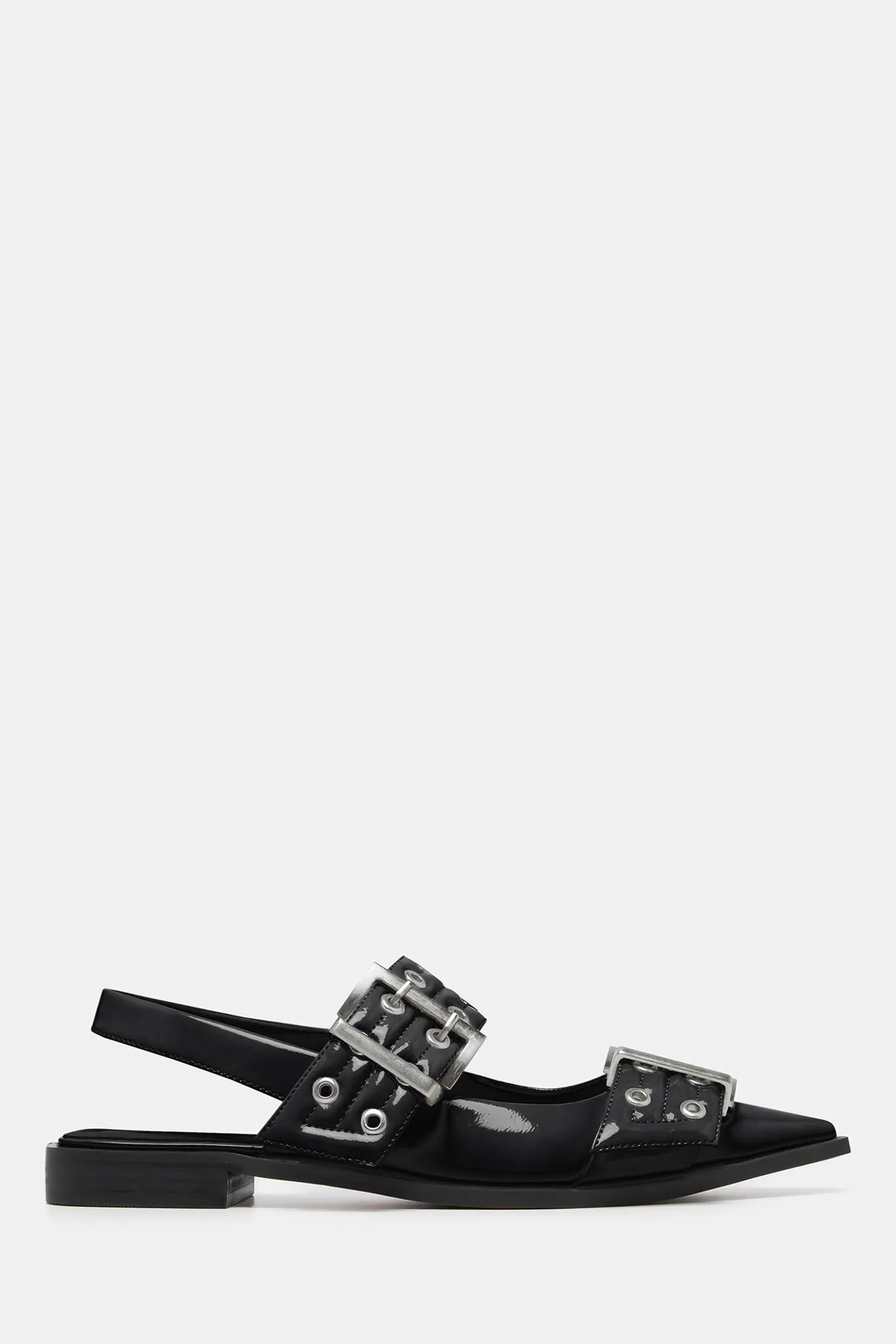 THERAPY Matilda Pointed Flat Black Patent