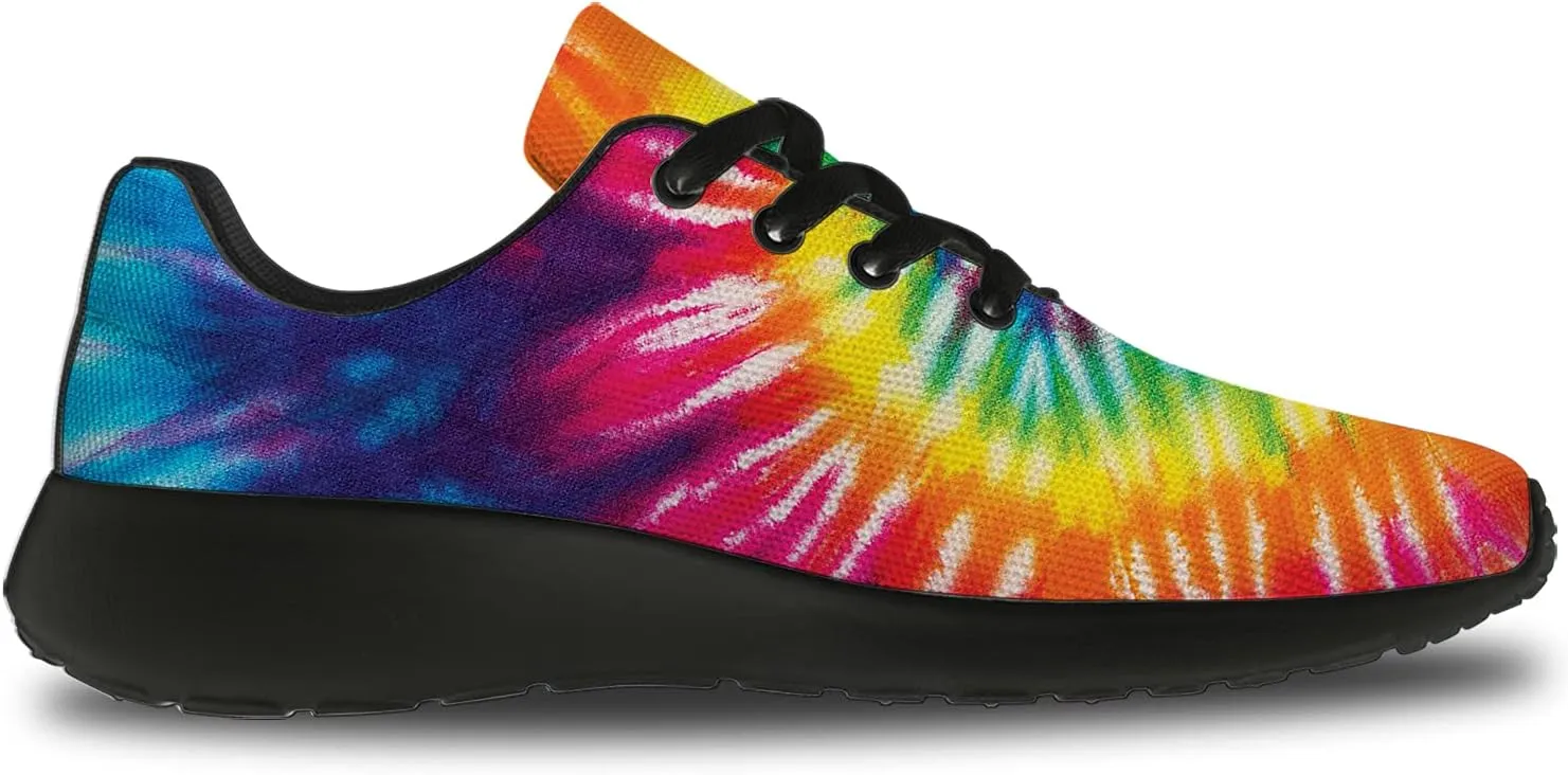 Tie Dye Shoes for Women Men Running Shoes Womens Mens Walking Tennis Sneakers Comfortable Sport Jogging Shoes Gifts