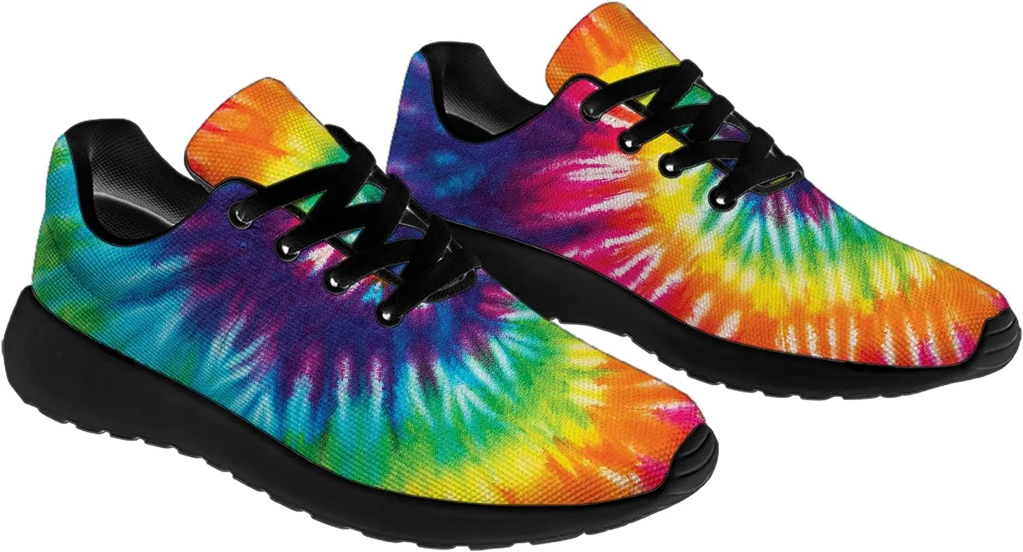 Tie Dye Shoes for Women Men Running Shoes Womens Mens Walking Tennis Sneakers Comfortable Sport Jogging Shoes Gifts