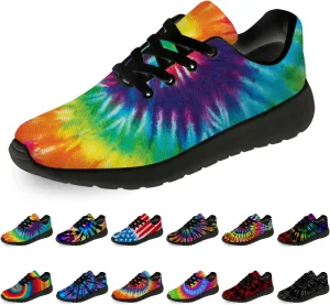 Tie Dye Shoes for Women Men Running Shoes Womens Mens Walking Tennis Sneakers Comfortable Sport Jogging Shoes Gifts