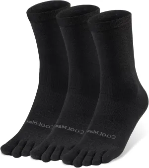 Toe Socks Liner Crew Socks for Men Women Cool-max Running Socks 3 Pairs Five Finger Socks