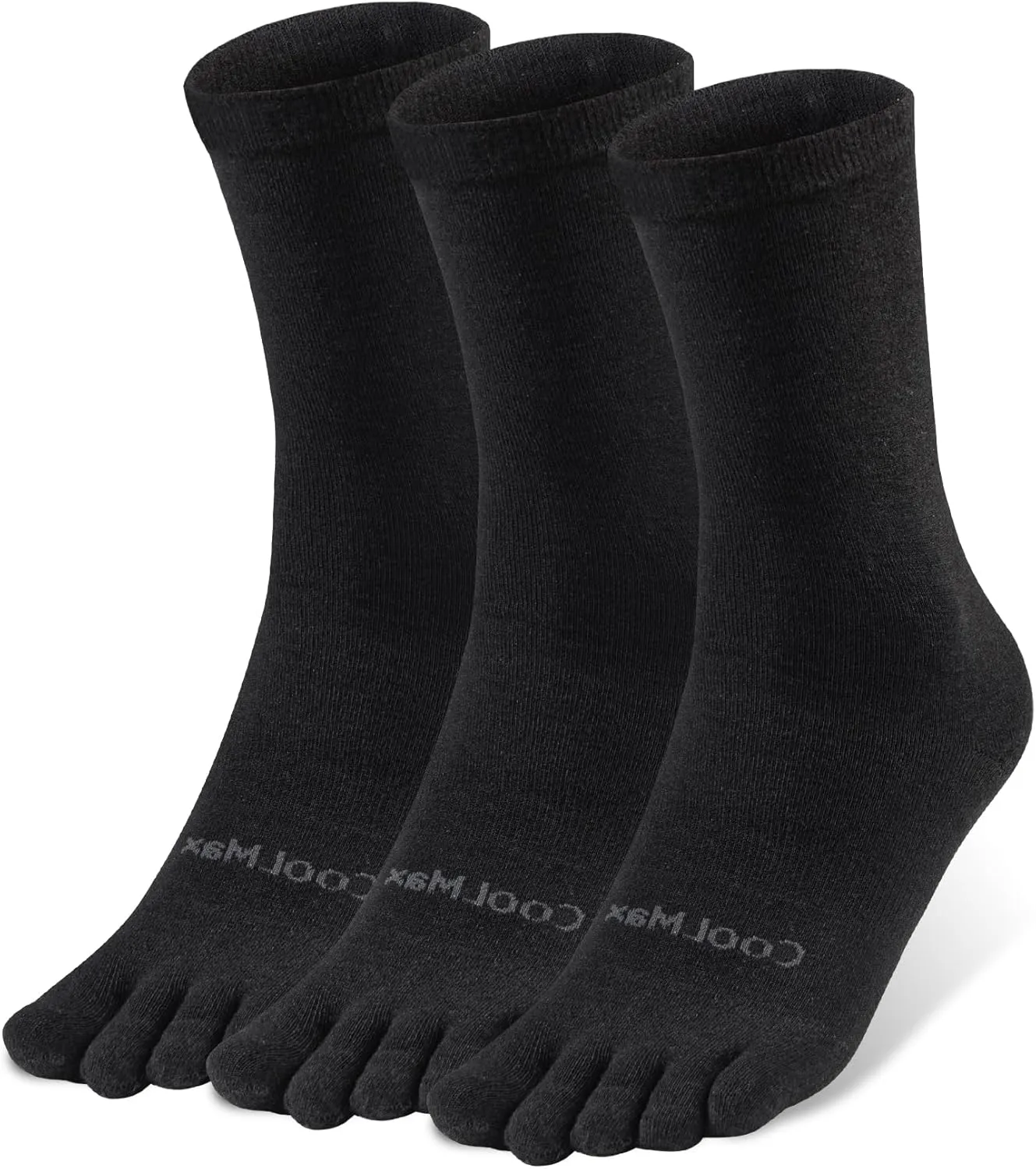 Toe Socks Liner Crew Socks for Men Women Cool-max Running Socks 3 Pairs Five Finger Socks