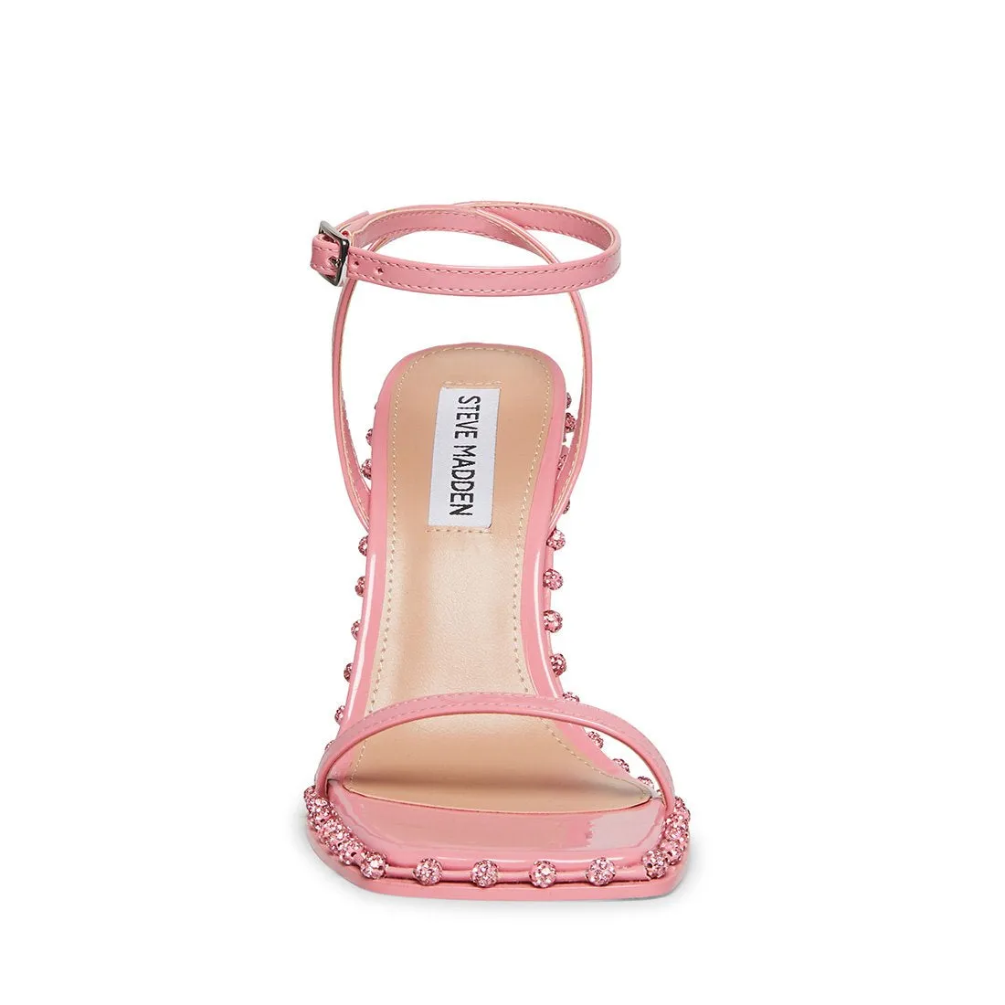 Top pick Open Ankle Strap Steve Toe Heeled Rhinestone Zelle All-inclusive Fashion Sandals Madden Pink