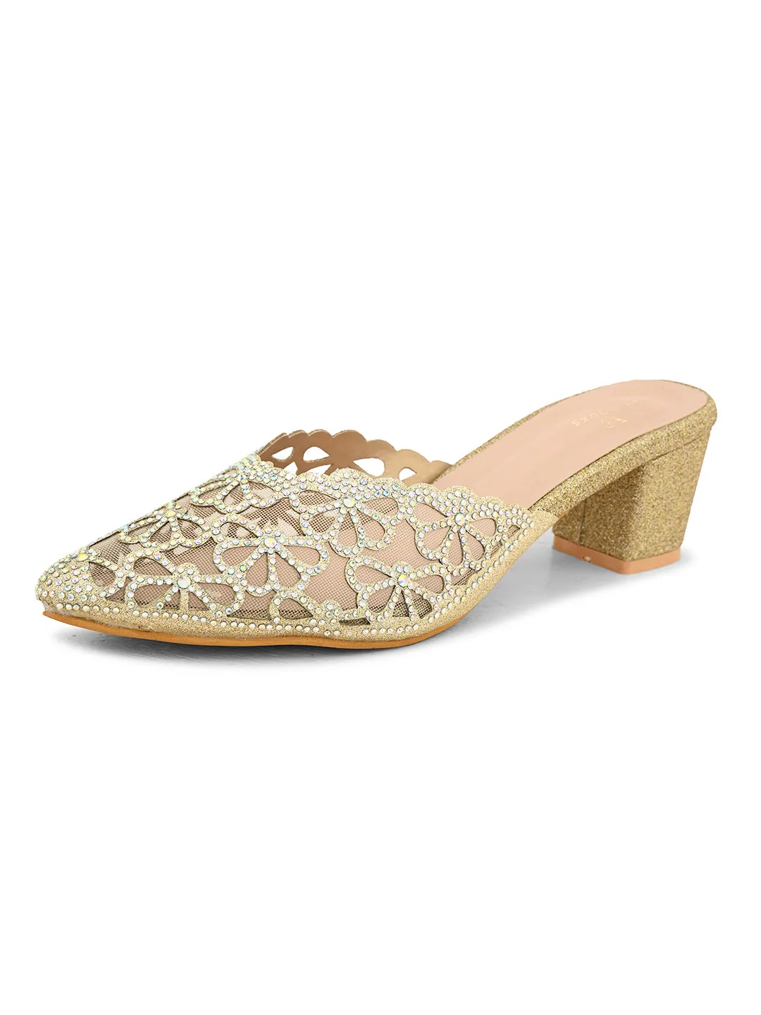Trendy & Fashionble Block Heel Slip-On Mule Sandals
