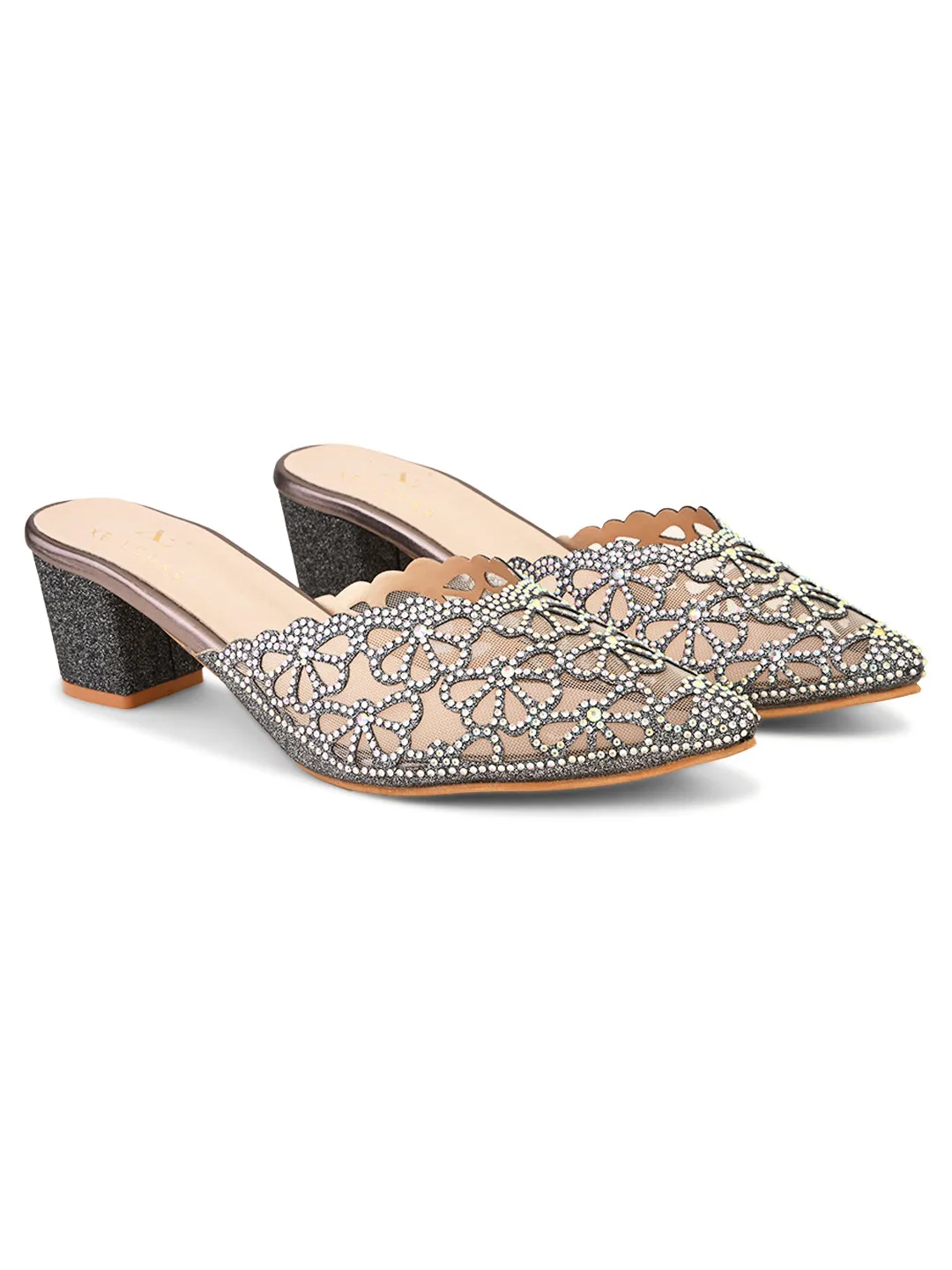 Trendy & Fashionble Block Heel Slip-On Mule Sandals