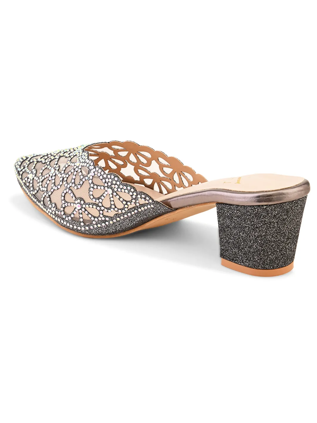 Trendy & Fashionble Block Heel Slip-On Mule Sandals