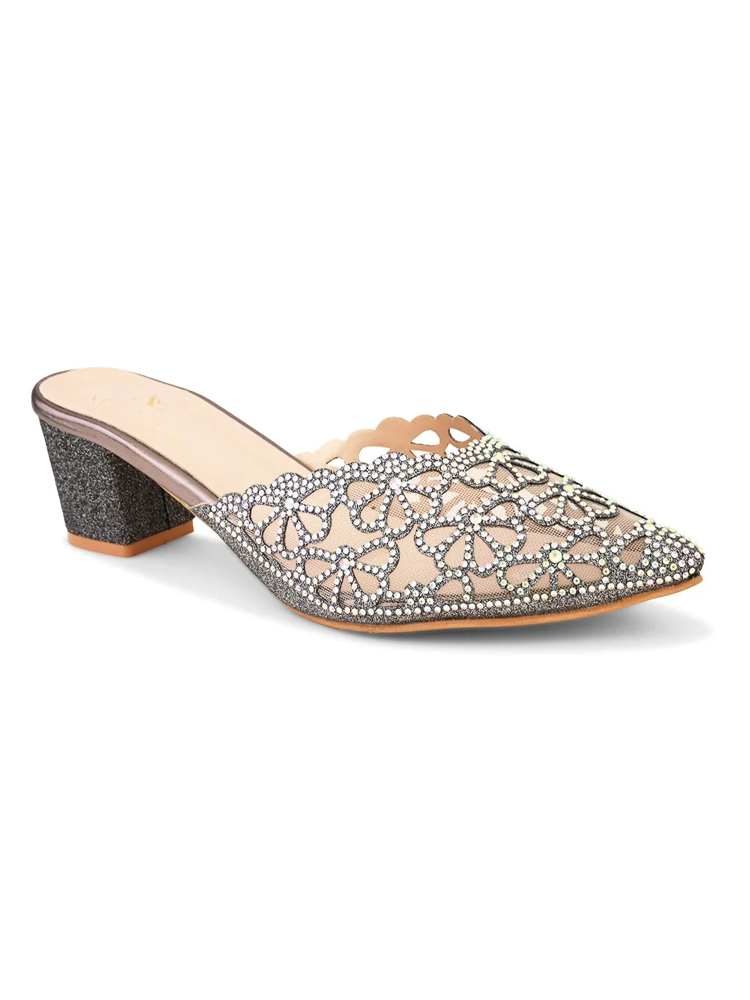 Trendy & Fashionble Block Heel Slip-On Mule Sandals