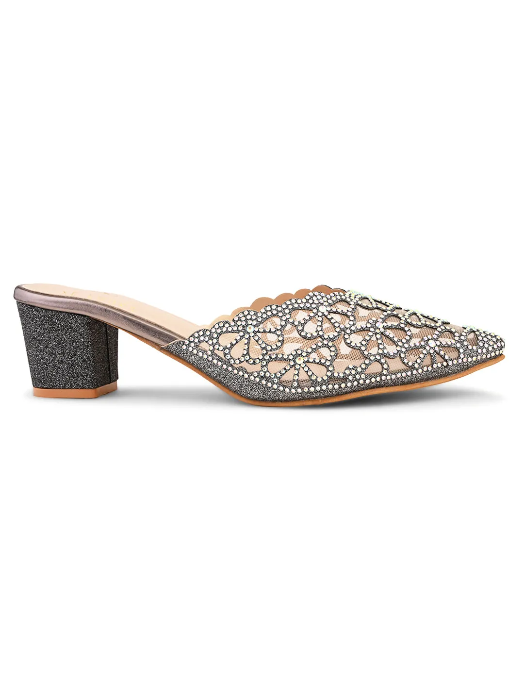 Trendy & Fashionble Block Heel Slip-On Mule Sandals