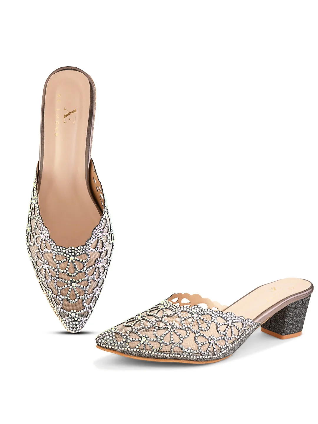 Trendy & Fashionble Block Heel Slip-On Mule Sandals