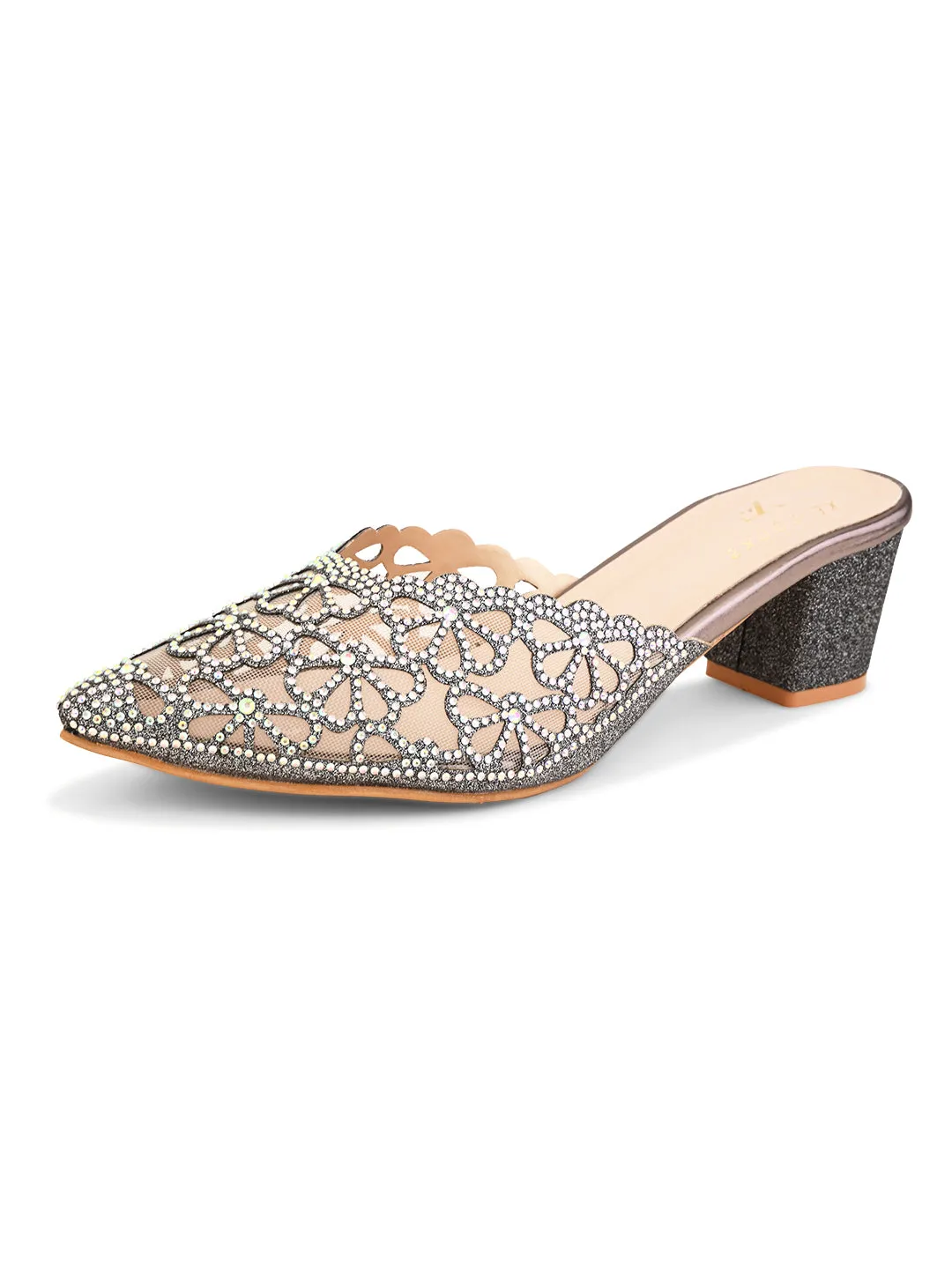 Trendy & Fashionble Block Heel Slip-On Mule Sandals