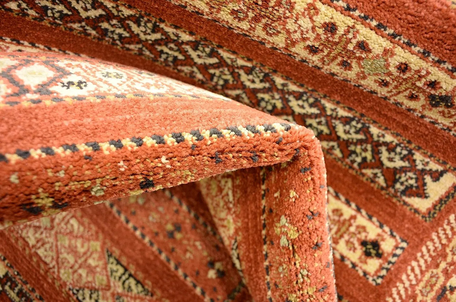 Unique Loom Fars Collection Area Rug - Pasadena (2' 7" x 10' Runner, Rust Red/ Black)
