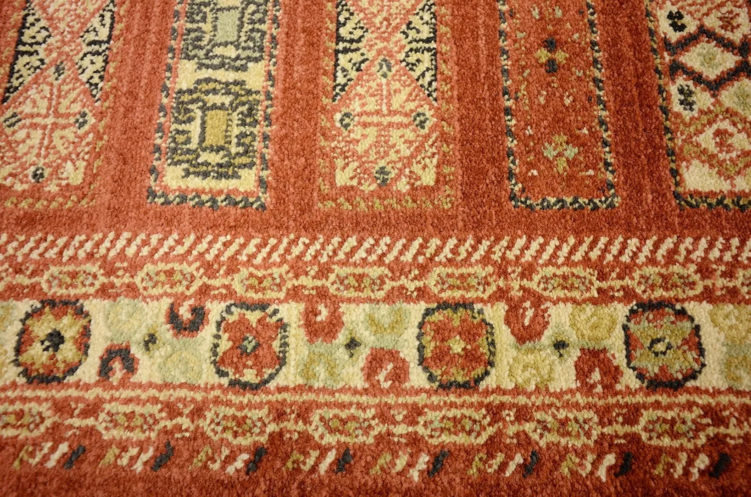 Unique Loom Fars Collection Area Rug - Pasadena (2' 7" x 10' Runner, Rust Red/ Black)