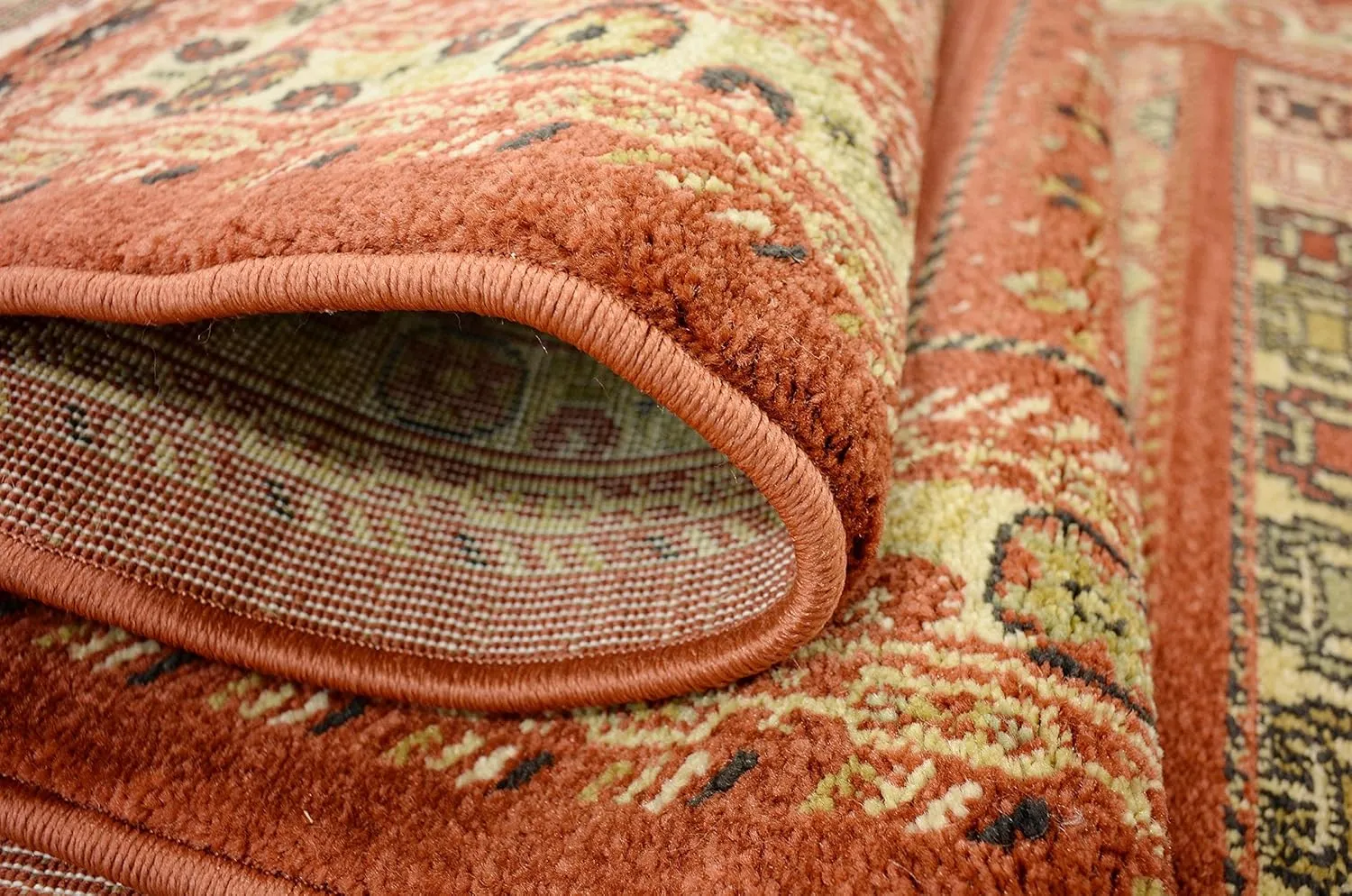 Unique Loom Fars Collection Area Rug - Pasadena (2' 7" x 10' Runner, Rust Red/ Black)