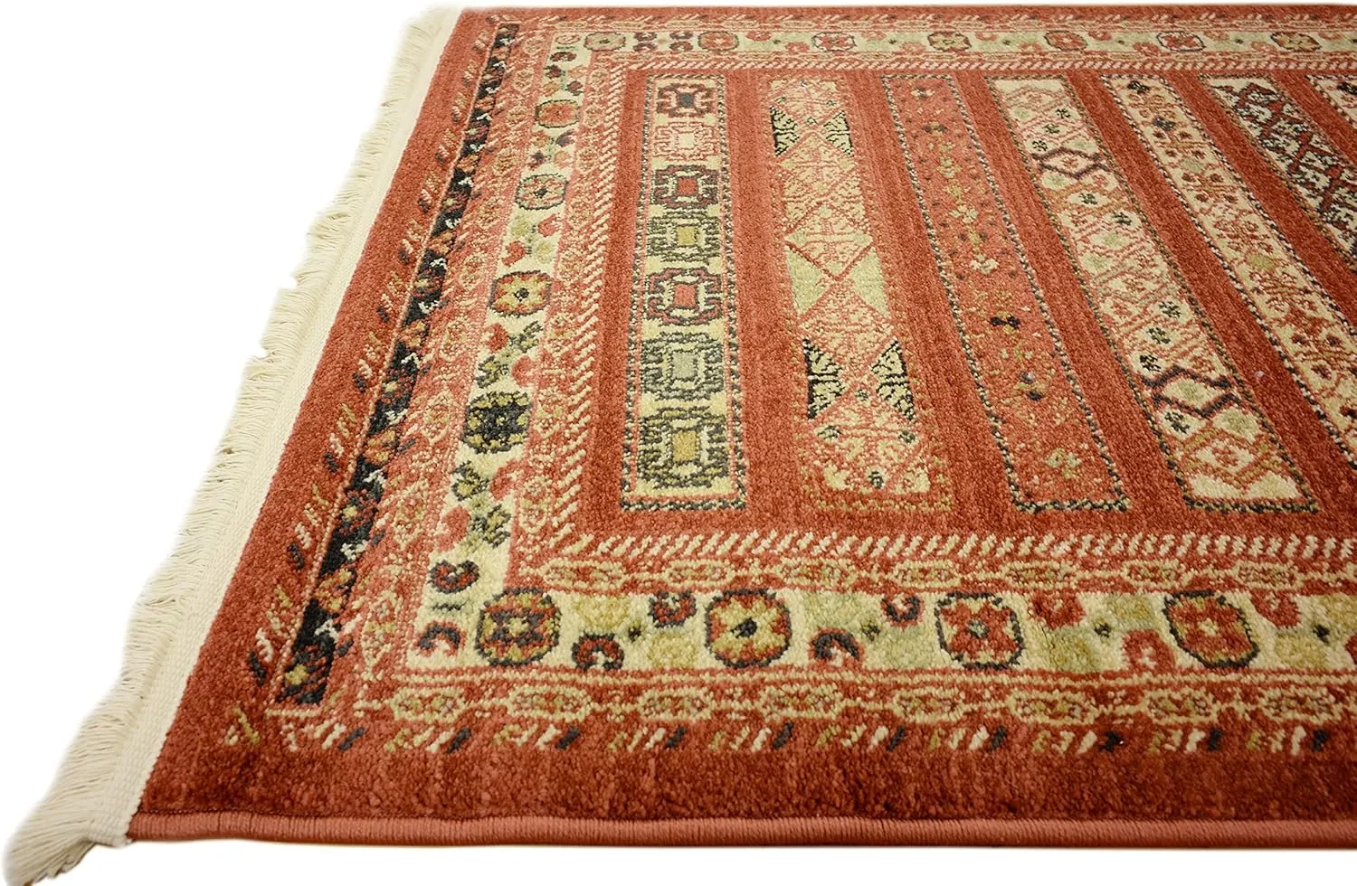 Unique Loom Fars Collection Area Rug - Pasadena (2' 7" x 10' Runner, Rust Red/ Black)