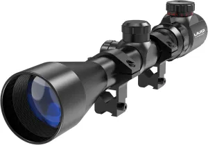 UUQ 3-9×40 Rifle Scope with Red/Green Illumination and Rangefinder Reticle-Includes Batteries,Fits 11mm Free Mounts,Waterproof and Fog-Proof