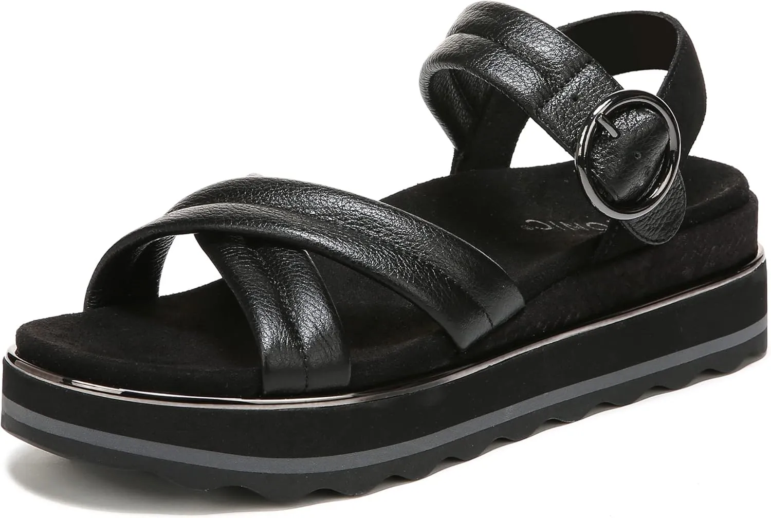 Vionic Women's Pheonix Reyna Slide Adusjtable Strap Sandal - Ladies Fashion Platform Sandals with Concealed Orthotic Arch Support, Sizes 5-11 Medium Fit