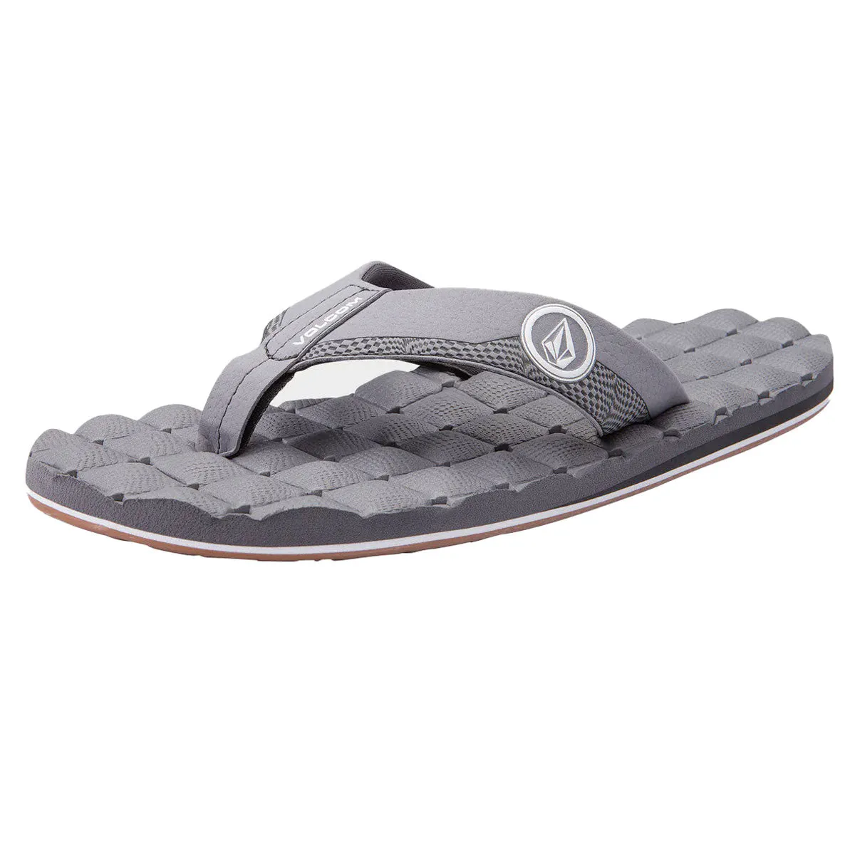 Volcom Men's Recliner Light Grey Flip Flop Sandals (LGR)