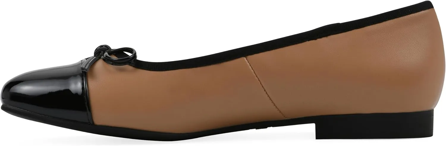WHITE MOUNTAIN Women's Bocci Dressy Cap Toe Ballet Flat