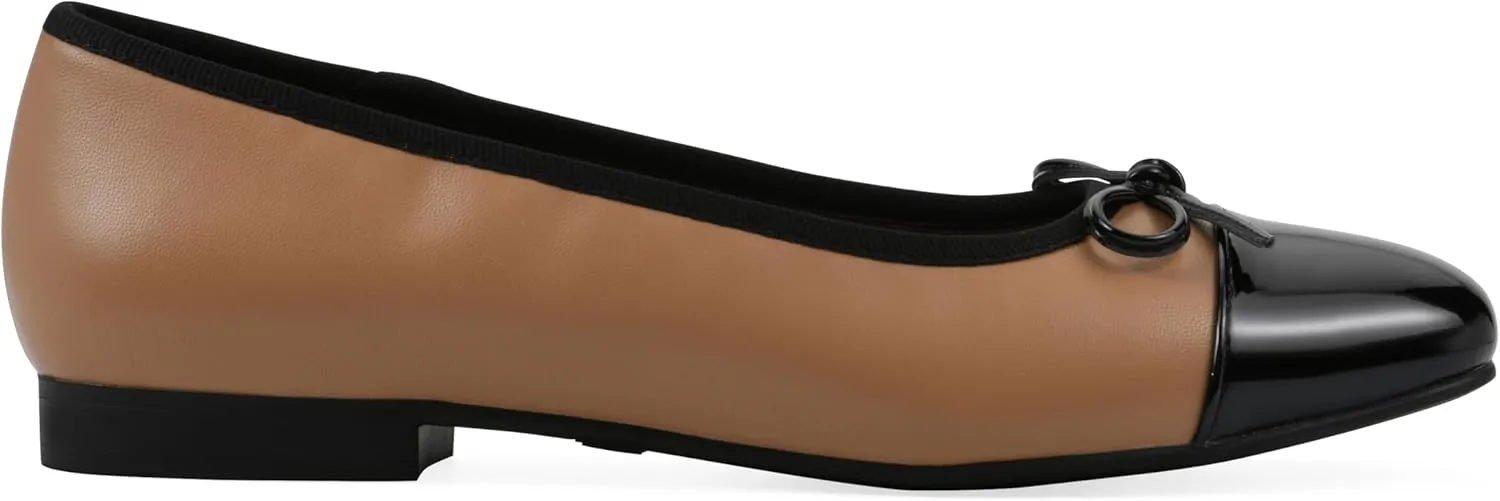 WHITE MOUNTAIN Women's Bocci Dressy Cap Toe Ballet Flat
