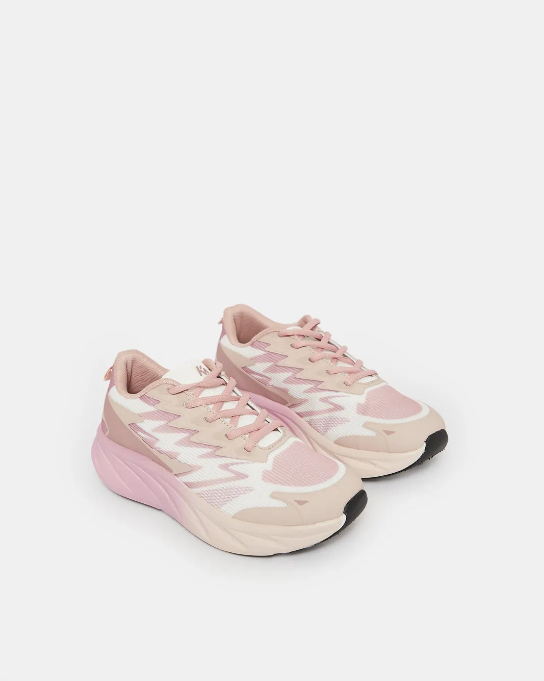 Women Pink Lace-Up Trainer