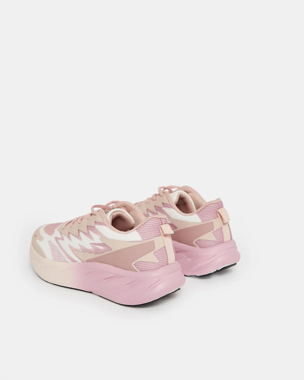 Women Pink Lace-Up Trainer