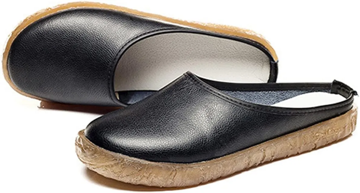 Women's Casual Flats Soft Comfort Moccasins Simple Slippers Closed Toe Outdoor Non-Slip Flip Flop
