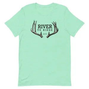 Women's Deer Antler River to Ridge Logo T, Mint or Heather Orange