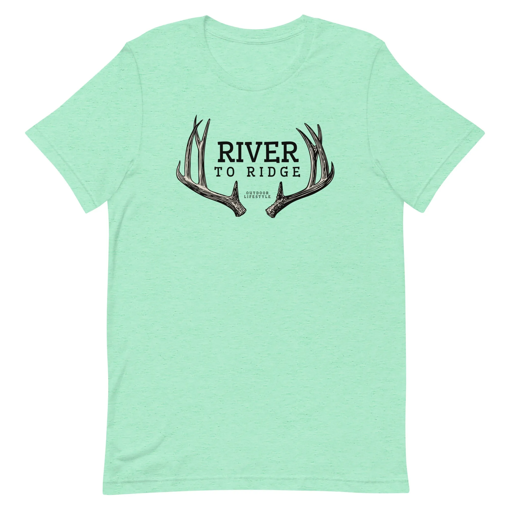 Women's Deer Antler River to Ridge Logo T, Mint or Heather Orange