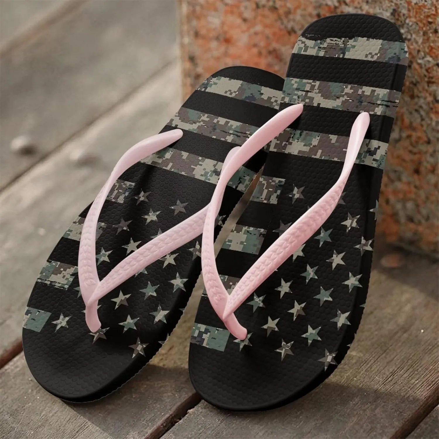 Women's Flip Flops Comfortable Summer Beach Sandals Slip On Walking Thong Sandals for Women Indoor Outdoor Slide Flat Sandal US Size 5.5-9.5