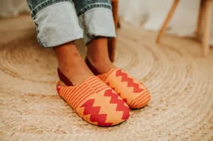 Women's | Handwoven Maakye Kente Handwoven Mule With Arch Support