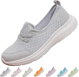 Women's Soft Sole Mesh Comfort Orthopedic Shoes-2025 New Slip on Walking Shoes with Arch Support Walking Shoes Comfort