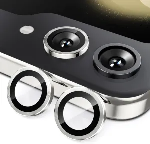 WSKEN for Z Flip 5 Camera Lens Protector Case Cover, Anti Scratch Ultra HD Tempered Metal Glass Camera Screen Protector Shockproof Film for Samsung Galaxy Z Flip 5 5G 2023 Accessories,Silver