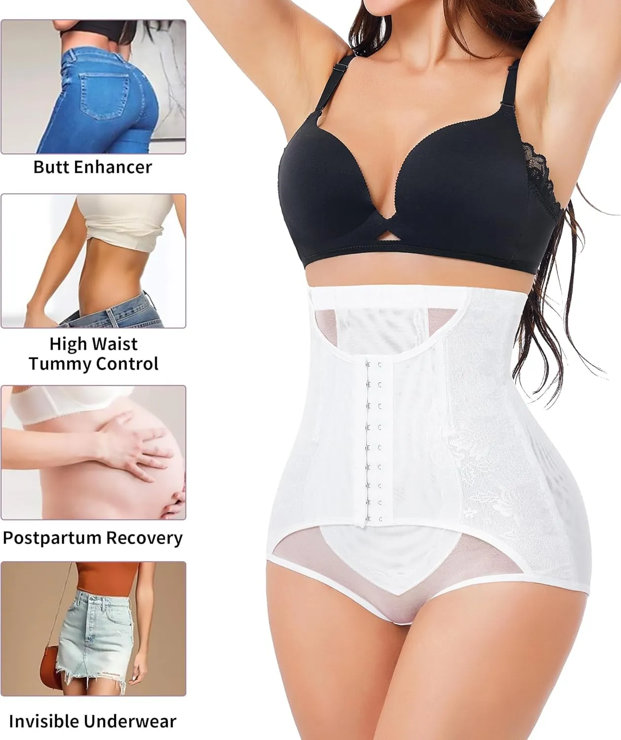 YERKOAD Tummy Control Panties for Women Shapewear Butt Lifter Short High Waist Trainer Corset Slimming Body Shaper Underwear