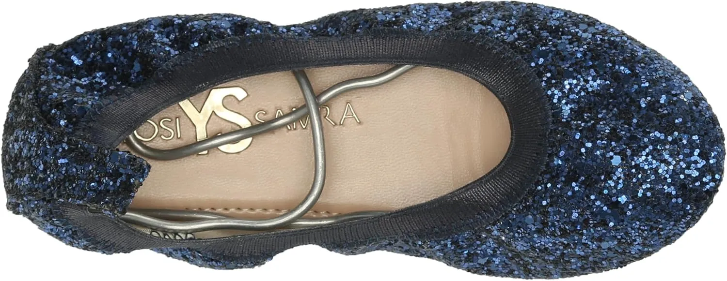 Yosi Samra Girl's Miss Samara Glitter Ballet Flat (Toddler/Little Big Kid)