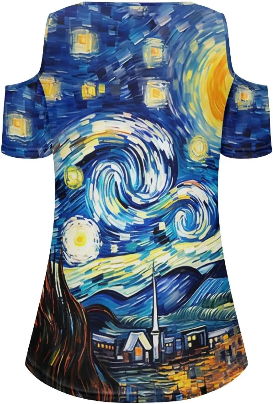 ZFRXIGN Cold Shoulder Tops for Women Size S-2XL Short Sleeve Shirts Going Out Top Square Neck Tee