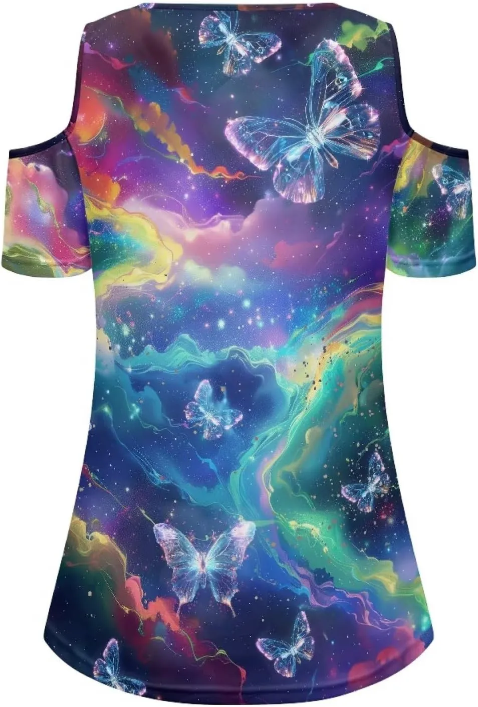 ZFRXIGN Cold Shoulder Tops for Women Size S-2XL Short Sleeve Shirts Going Out Top Square Neck Tee
